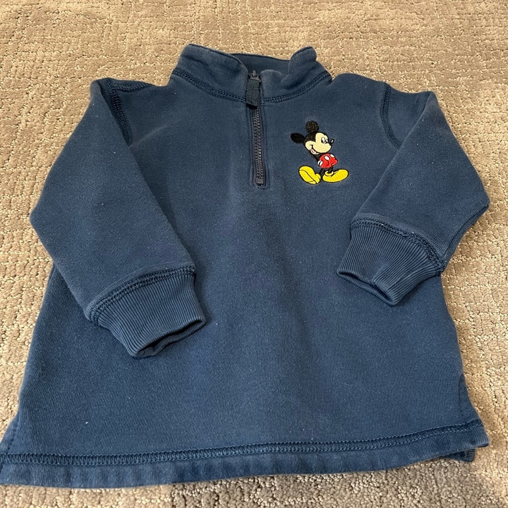 Authentic Disney World Parks Half Zip Sweatshirt Baby Toddler 2T